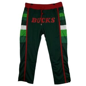 Just Don Milwaukee Bucks Mitchell & Ness NBA XL XLarge Jersey Pants Green NWT‎